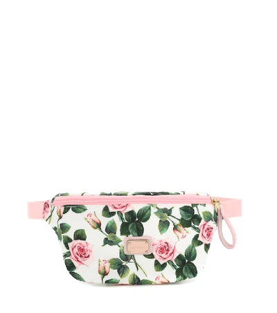 Shop Dolce & Gabbana Floral Belt Bag In White