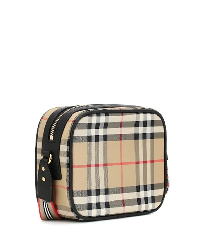 Shop Burberry Vintage Check Shoulder Bag In Beige