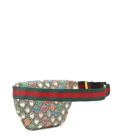 Shop Gucci Heart Supreme Belt Bag In Multicoloured