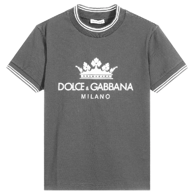 Shop Dolce & Gabbana Dolce &amp; Gabbana Kids Long Sleeve T-shirt In Grey
