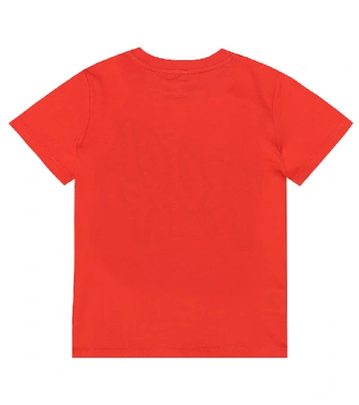 Shop Stella Mccartney Printed Organic Cotton T-shirt In Red