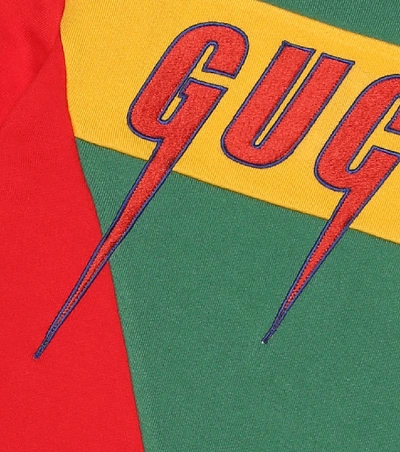 Shop Gucci Appliquéd Cotton Sweatshirt In Multicoloured