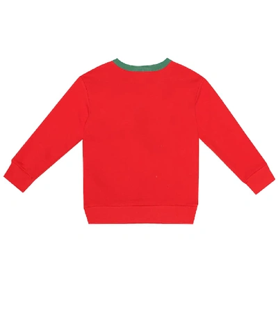 Shop Gucci Appliquéd Cotton Sweatshirt In Multicoloured