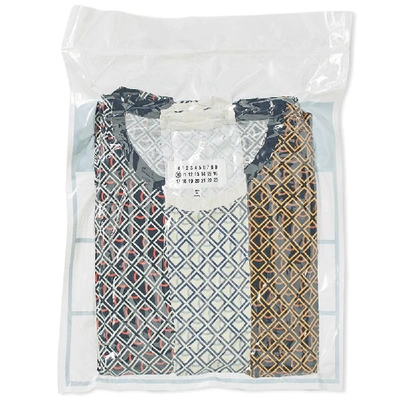 Shop Maison Margiela 10 Basic T-shirt 3 Pack Checkered In Multi Coloured