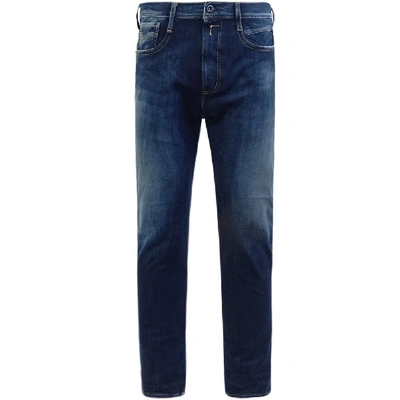 Shop Replay Hyperflex Plus Slim Fit Jeans In Blue