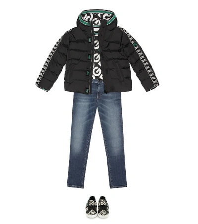 Shop Dolce & Gabbana Down Jacket In Black