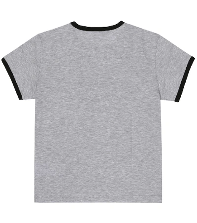 Shop Dolce & Gabbana Logo Cotton-jersey T-shirt In Grey