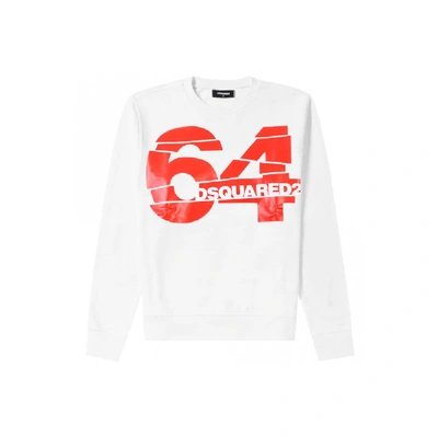Shop Dsquared2 64 Graphic Print Sweatshirt In White