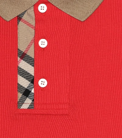 Shop Burberry Cotton Polo Shirt In Red