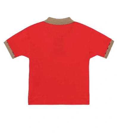 Shop Burberry Cotton Polo Shirt In Red