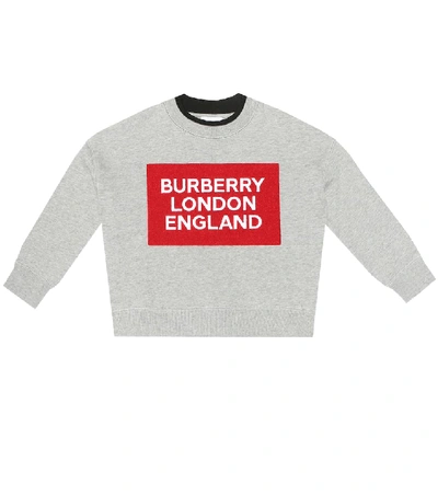 Shop Burberry Cotton-blend Sweatshirt In Grey