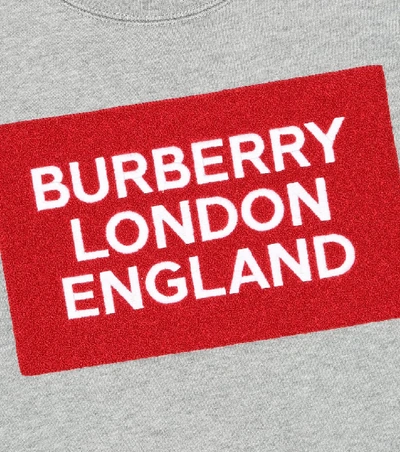 Shop Burberry Cotton-blend Sweatshirt In Grey