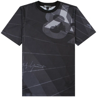 Shop Y-3 Mesh Graphic Logo T-shirt Black