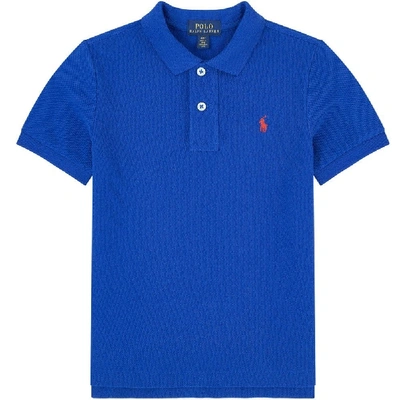 Shop Ralph Lauren Kids Logo Polo Shirt Blue