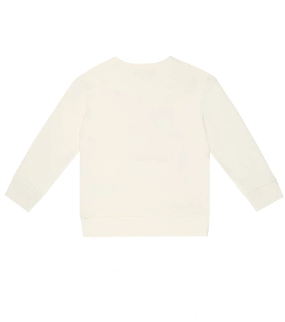 Shop Gucci Printed Cotton-jersey Sweatshirt In White