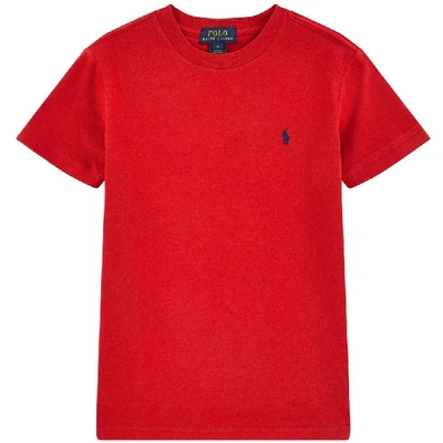 Shop Ralph Lauren Kids Logo T-shirt Red