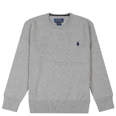 Shop Ralph Lauren Kids Sweatshirt In Grey