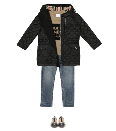 Shop Burberry Trey Quilted Coat In Black