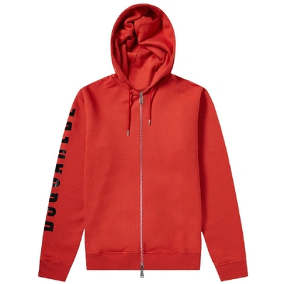 Shop Dsquared2 Arm Logo Hoodie Red