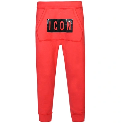 Shop Dsquared2 &apos;icon&apos; Logo Joggers In Red