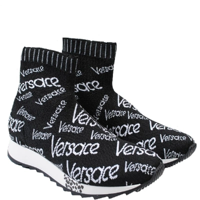 Shop Versace Young  Slip On Shoes In Black