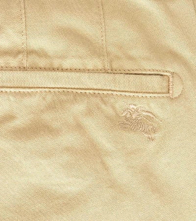 Shop Burberry Cotton Pants In Beige