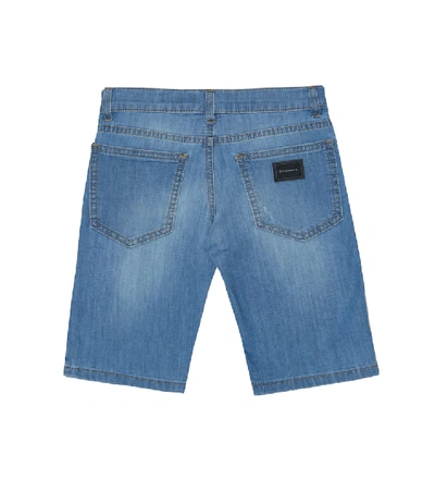 Shop Dolce & Gabbana Stretch-denim Shorts In Blue