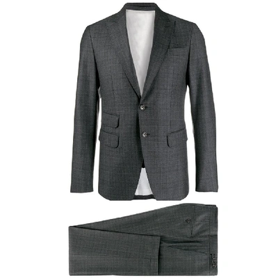 Shop Dsquared2 Grey Checkered Patterned Suit