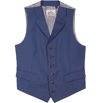 Shop Vivienne Westwood Waistcoat Jacket In Light Blue