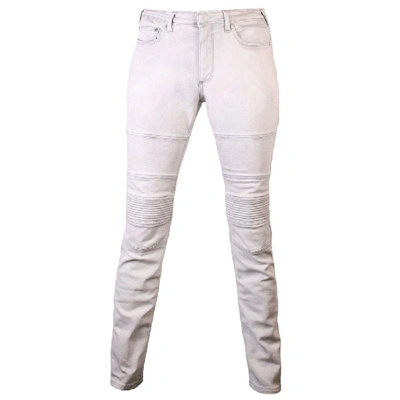 Shop Neil Barrett Acid Bleached Skinny Jeans White