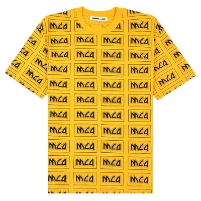 Shop Mcq By Alexander Mcqueen All Over Logo T-shirt Yellow