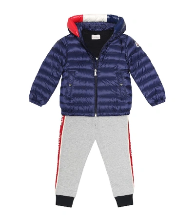 Shop Moncler Sureau Hooded Down Puffer Jacket In Blue