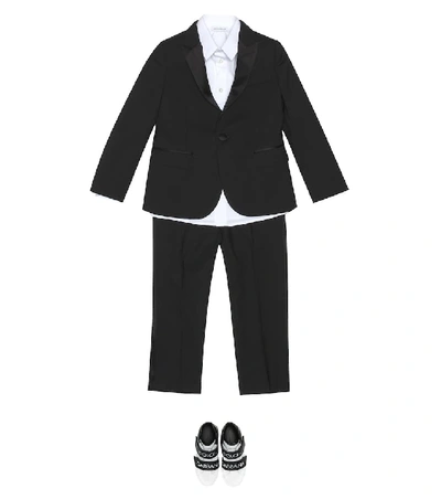 Shop Dolce & Gabbana Wool-blend Tuxedo In Black