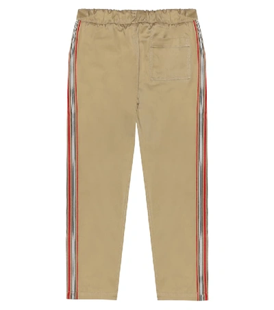 Shop Burberry Cotton-twill Pants In Beige