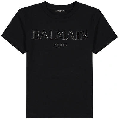 Shop Balmain Paris Kids T-shirt In Black
