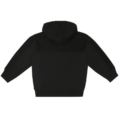Shop Burberry Cotton Zip-front Hoodie In Black
