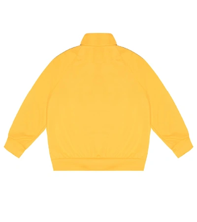 Shop Fendi Cotton-blend Track Jacket In Yellow