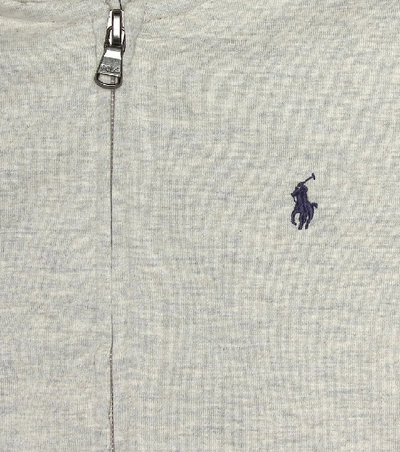 Shop Polo Ralph Lauren Cotton-blend Hoodie In Grey