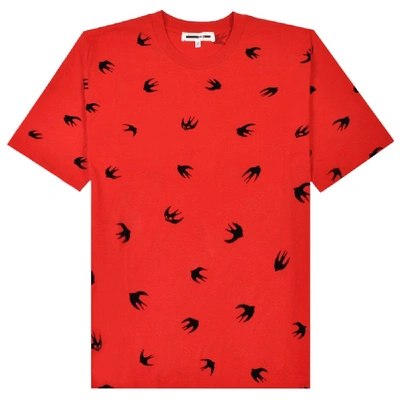 Shop Mcq By Alexander Mcqueen Multiple Bird Logo T-shirt Red
