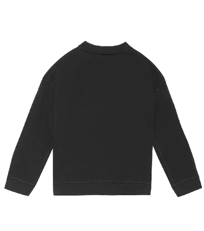 Shop Burberry Cotton Sweatshirt In Black