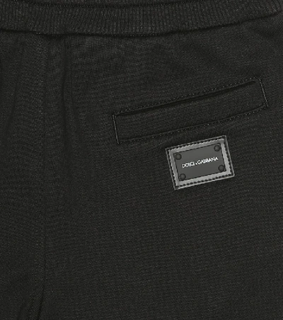 Shop Dolce & Gabbana Cotton-jersey Shorts In Black