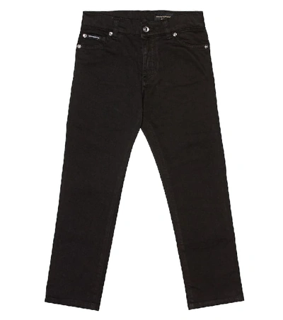 Shop Dolce & Gabbana Stretch Denim Jeans In Black