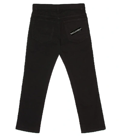 Shop Dolce & Gabbana Stretch Denim Jeans In Black