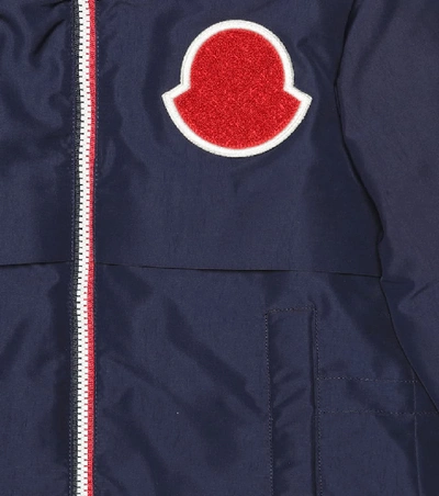 Shop Moncler Airon Hooded Down Jacket In Blue