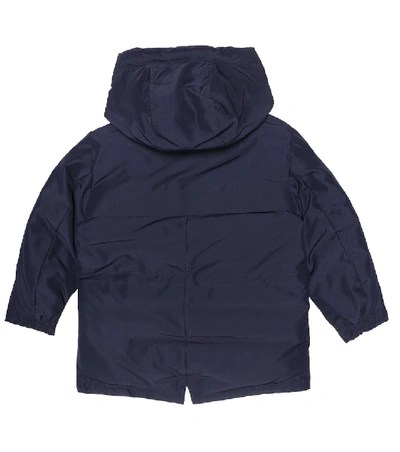 Shop Moncler Airon Hooded Down Jacket In Blue