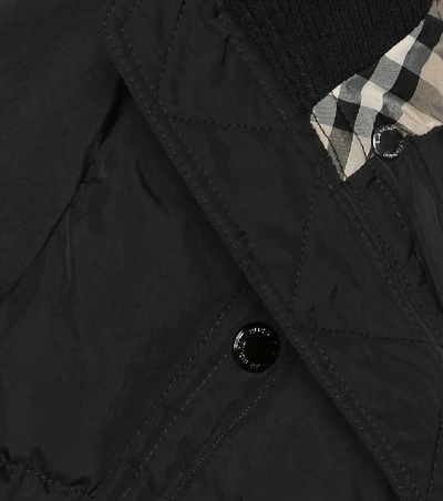 Shop Burberry Ryker Hooded Coat In Black