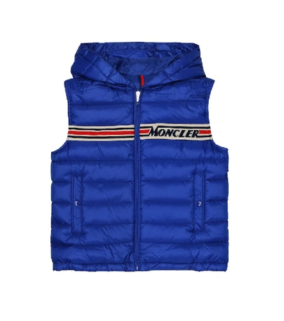 Shop Moncler Bargy Down Vest In Blue