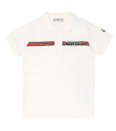 Shop Moncler Cotton-piqué Polo Shirt In White