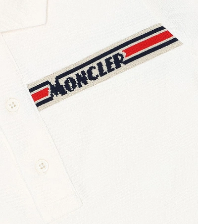 Shop Moncler Cotton-piqué Polo Shirt In White