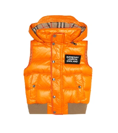 Burberry vest shop kids orange